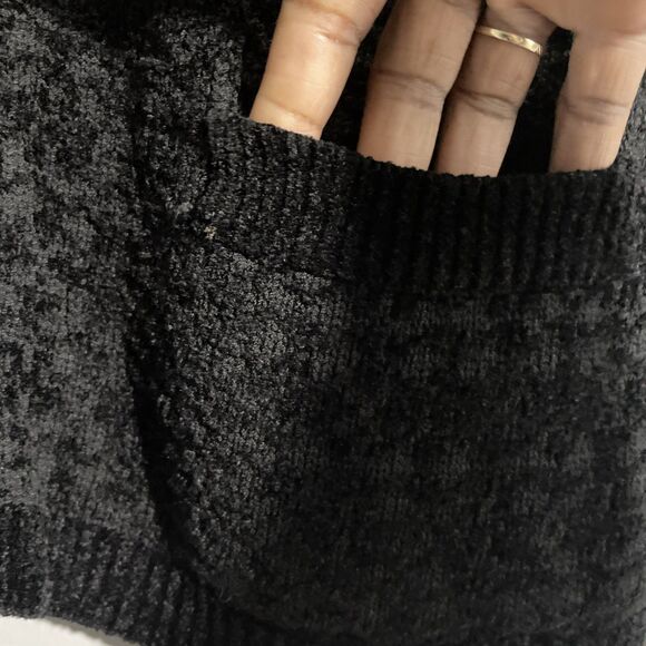 Jones New York Sport Zip Sweater Faux Fur Collar Pockets Cozy Warm Winter Sz M - Picture 3 of 10